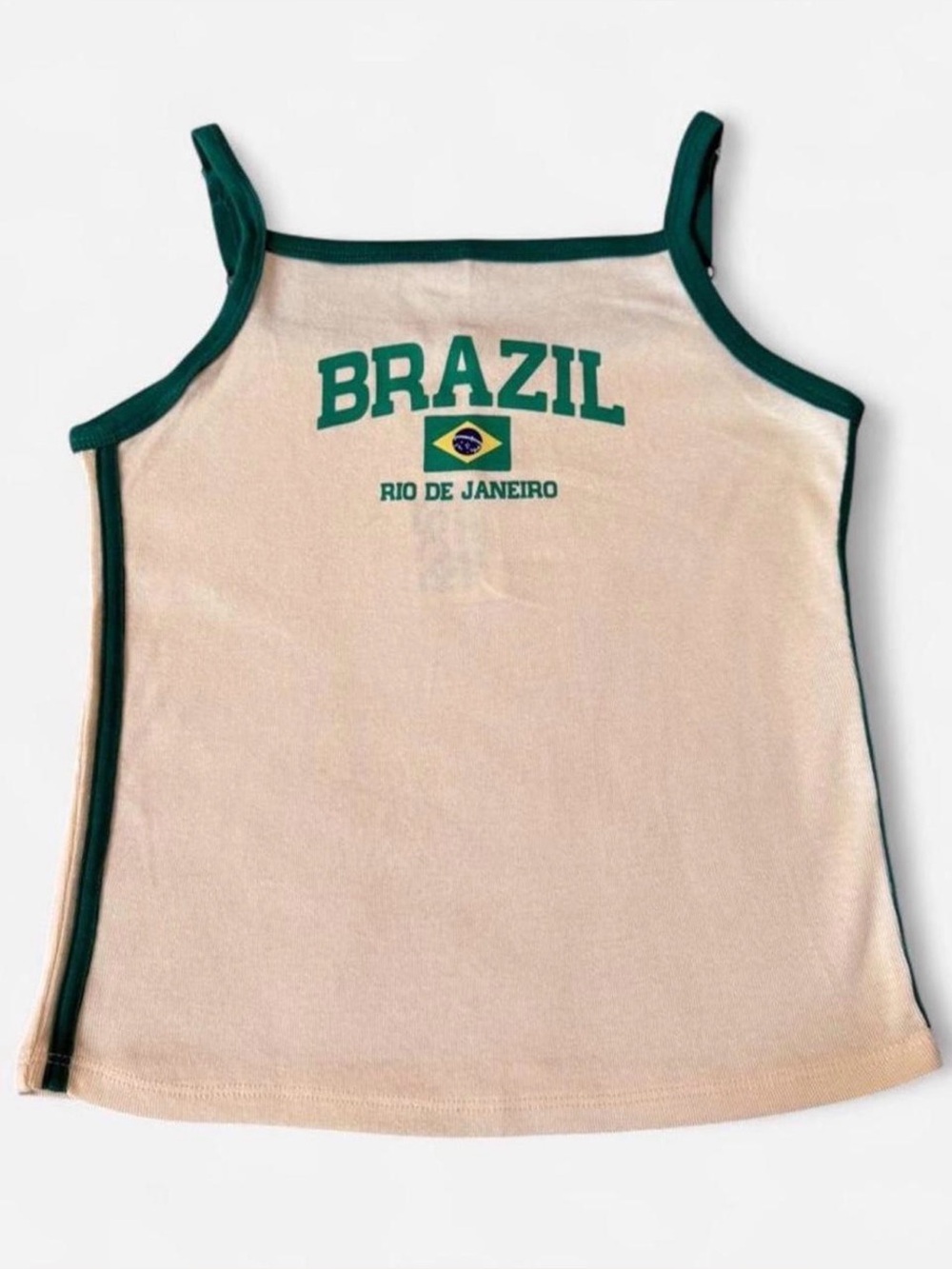 NWT Nikxie Brazil Soccer Fan Tank Top Yellow Small